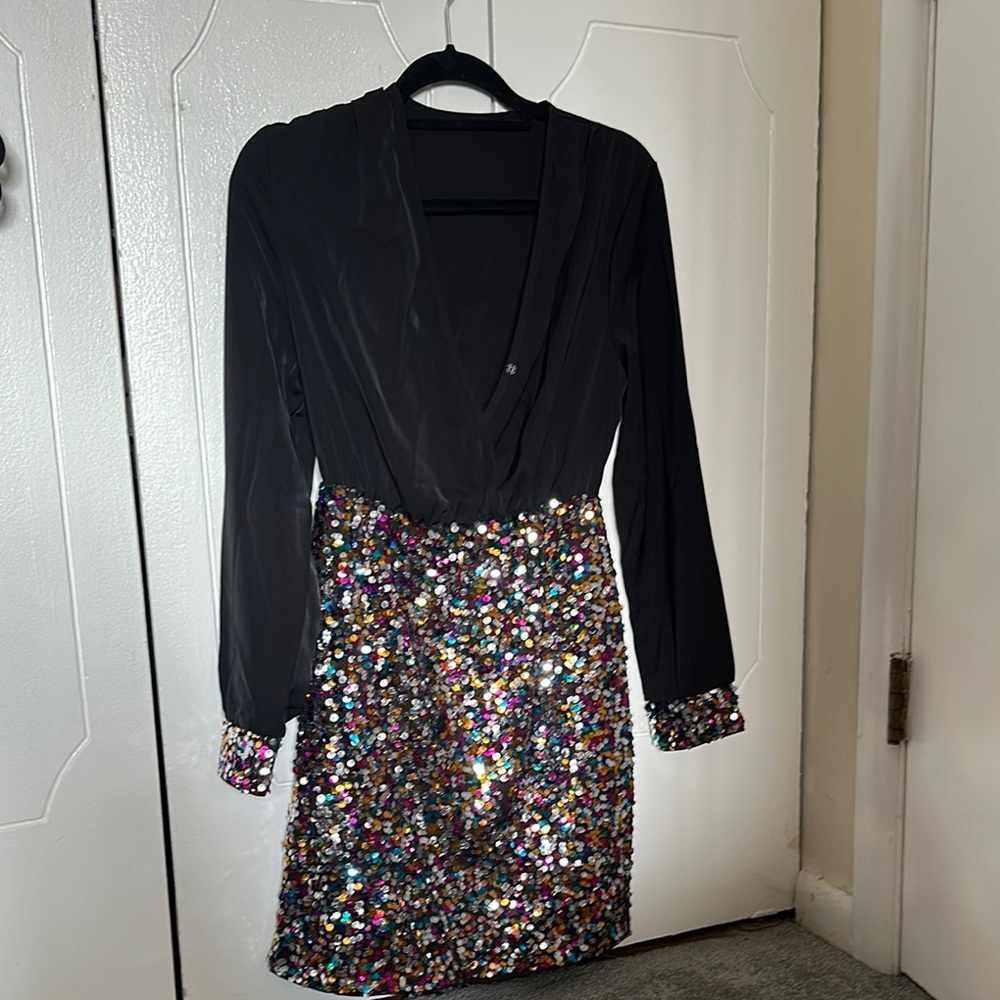 Sequin Black Dress